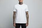 Top Tops White Tee on tattoo male