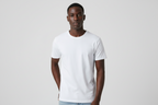 Top Tops White Tee on black male